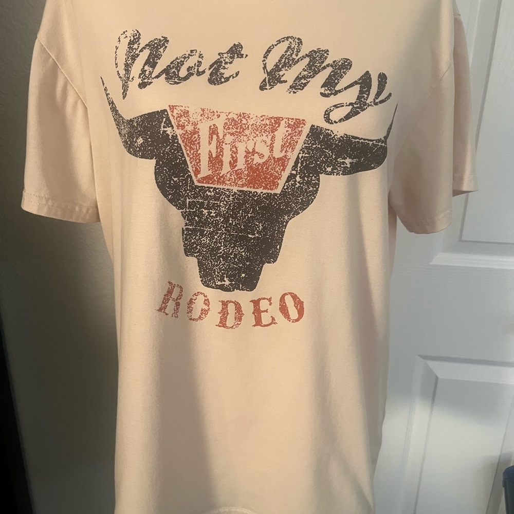Not My First Rodeo Graphic Tee • Western Retro Bull Shirt